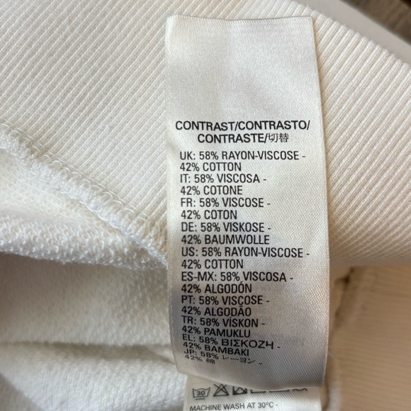 Diesel Only The Brave Women’s Sweatshirt with Raglan Sheer Long Sleeves Medium - Picture 9 of 11